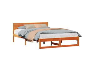 Lit 2 places 150x200 cm coloris marron