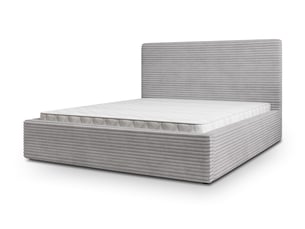 Lit coffre 200x200 cm <strong>MASSENO</strong> <strong></strong> coloris gris