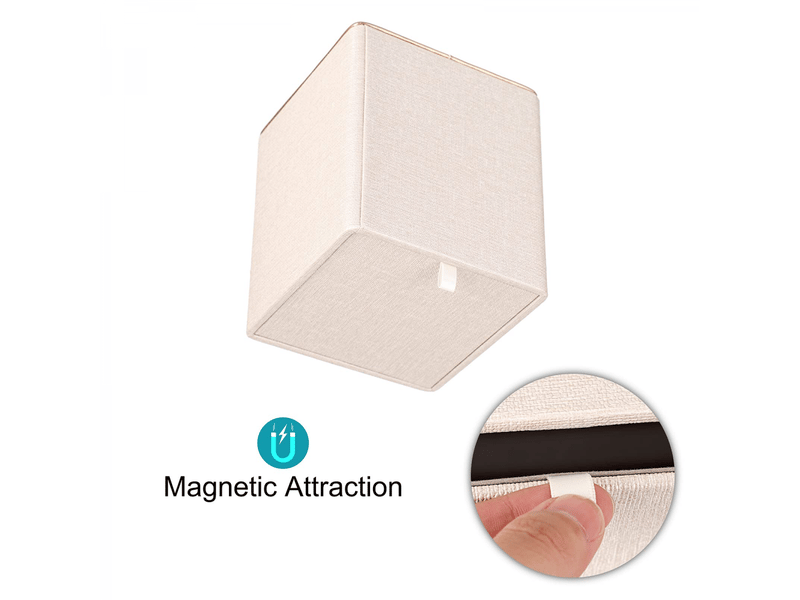  Boîte à mouchoirs carrée en lin avec ligne dorée décorative – support cube pour papier de soie, housse de mouchoirs  - Conforama E
