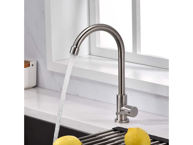  Robinet de cuisine à eau froide simple – pivotant à 360°  - Conforama D