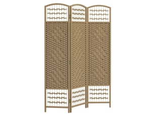 Paravent intérieur en bois séparateur de pièce cloison pliable 3 panneaux bois naturel 120 x 170 cm