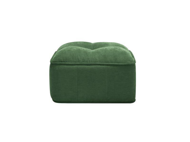  Pouf repose-pieds 76x69x46 cm en polyester vert  - Conforama D