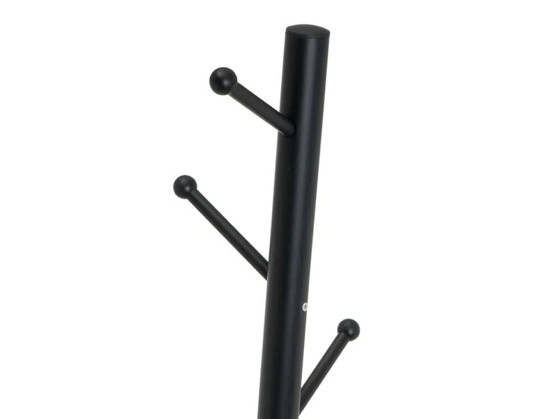  Portemanteau sur pieds en métal noir avec 8 armes pour entrée &amp; chambre – longueur 37 x profondeur 37 x hauteur 175 cm  - Conforama E