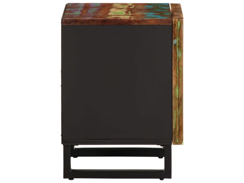  Lot de 2 tables de chevet - cabinet de chevet - table de nuit 40x34x46 cm bois massif de récupération  - Conforama E