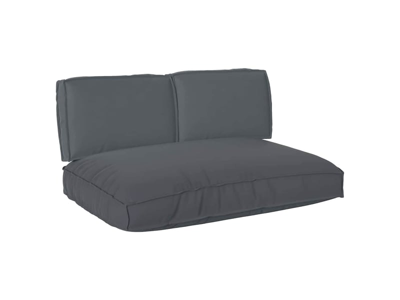  Ensemble de coussins tissu oxford anthracite 120 x 80 x 52 cm cf60916  - Conforama A
