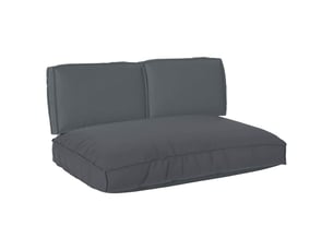 Ensemble de coussins tissu oxford anthracite 120 x 80 x 52 cm cf60916