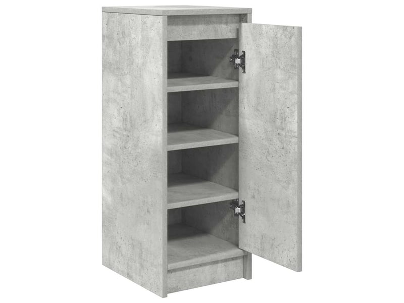  Meuble à chaussure, armoire à chaussures gris béton 29,5x34x76 cm bois d'ingénierie  - Conforama E