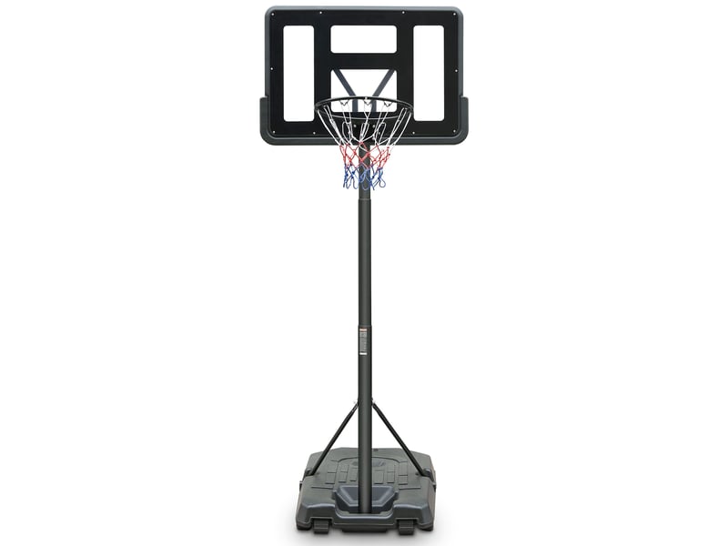  Panier de basket extérieur réglable 198,12–304,8 cm, panneau pvc, filet résistant, roulettes  - Conforama A