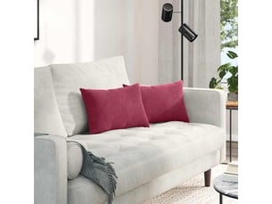 Lot de 2 coussins de canapé, coussins décoratifs rouge bordeaux 50 x 30 cm cf59155