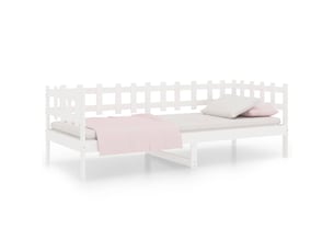 Lit simple 80x200 cm    coloris blanc