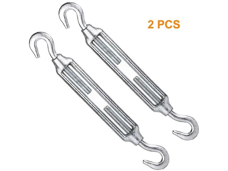  Lot de 2 tendeur de fil, tendeur câble vis crochet, tendeurs en acier inoxydable, pour kit de fixation de voile d'ombrage robuste, multicolore XLH-ZLS-015596ZLS - Conforama B