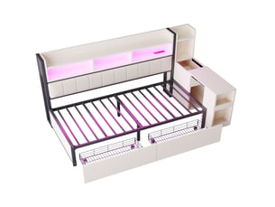 Lit simple 90x200 cm OKWISH   coloris blanc