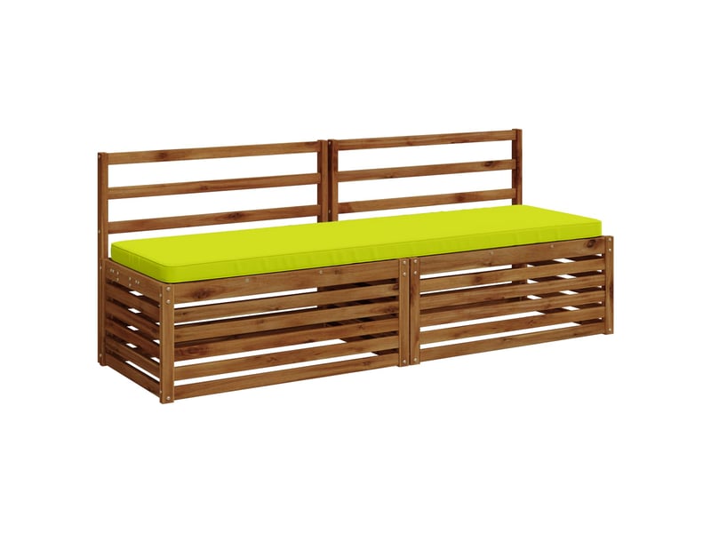 Lot de 2 coussins de banc, coussins d'assise vught 100 % polyester vert vif. Cf58254 - Conforama C