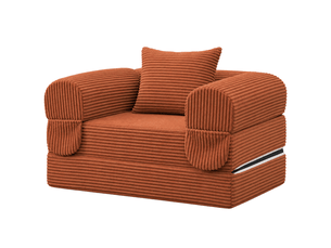 Ensemble canapé modulable 1+2 places, velours côtelé, sans cadre, assise épaisse, style moderne