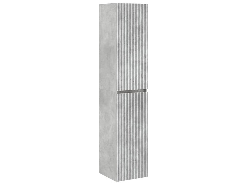  Cabinet salle de bain mural, meuble de rangement gris béton 33x34.5x160 cm shl6925  - Conforama A