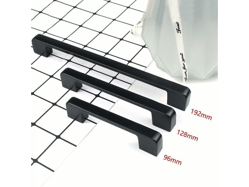 10 tirettes noires pour porte d'armoire de cuisine - distance entre les trous : 192 mm - pour tiroirs et armoires (avec vis) - Conforama C