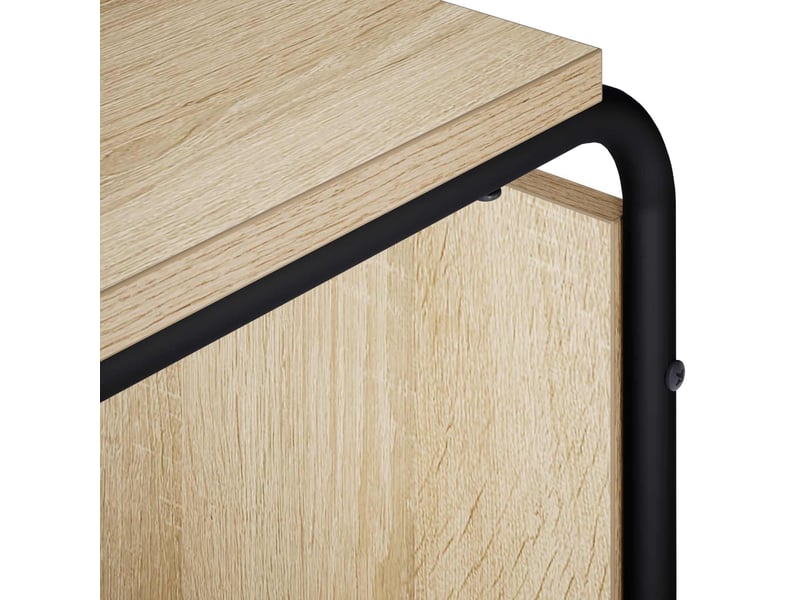  Meuble tv, banc tv 140x36x45 cm chêne sonoma bois d'ingénierie  - Conforama E
