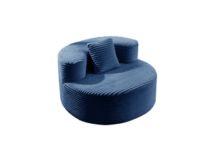 Fauteuil fixe ULEVR  Velours côtelé bleu vendu A l'unité
