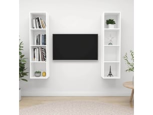 Meuble tv coloris blanc  <strong></strong>  <strong></strong>