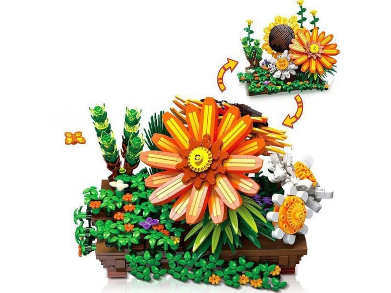  Kit de construction 2 en 1 bonsai floral ou fleur de table 818 pieces multicolores modeles a et 2 en 1 151498_AAAIG27829_6_DROPFR - Conforama A