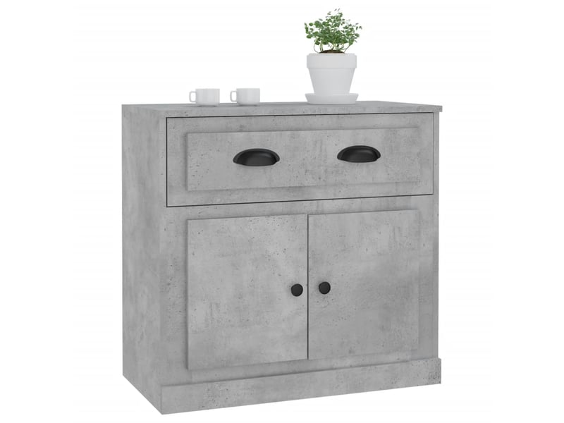  Buffet - bahut - meuble de rangement gris béton 70x35,5x67,5 cm bois d'ingénierie  - Conforama D
