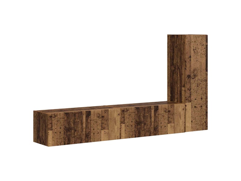  Ensemble meuble tv - banc tv - meuble de rangement 3 pcs bois ancien bois d'ingénierie  - Conforama A