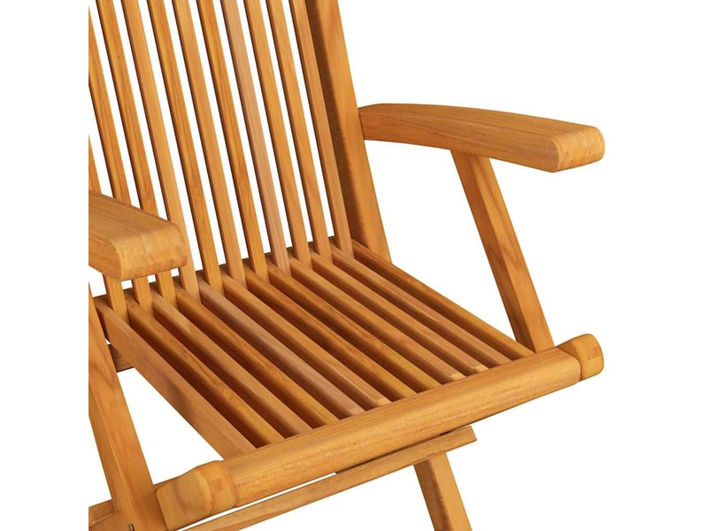  Lot de 3 chaises pliantes de jardin, chaises d'extérieur avec coussins taupe en bois de teck massif cf32313  - Conforama E
