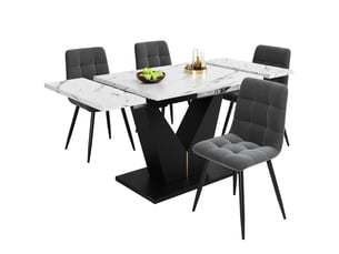 Ensemble table rectangulaire  4 chaise(s)  <strong>STILVORA</strong> <strong></strong> 
