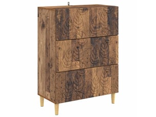 Armoire de rangement bureau, armoire à tiroirs bois ancien 66 x 34,5 x 90 cm shl3281