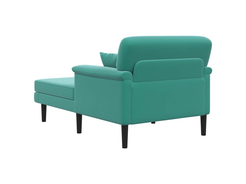 Vidaxl chaise longue turquoise velours - Conforama E