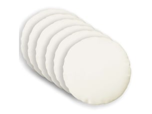 Lot de 6 coussins avec oreiller, coussins décoratifs heerlen blanc tissu cf50665