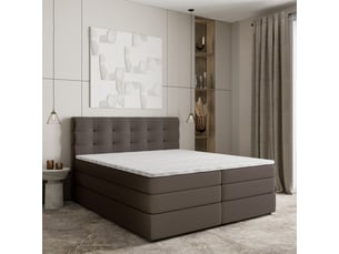Lit avec rangement 180x200 cm <strong>MASSENO</strong>  <strong></strong> coloris marron
