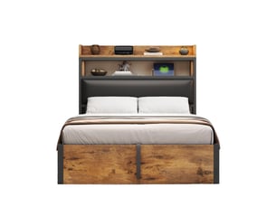 Lit coffre 90x200 cm OKWISH coloris bicolore