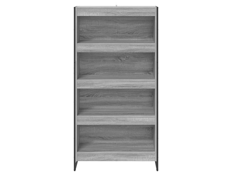Bibliothèque, armoire à livres 80 x 30 x 155 cm bois d'ingénierie gris sonoma - Conforama E