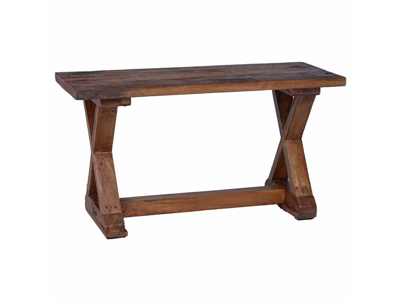 Banc d'entrée, banc d'intérieur naturel 85x35x46 cm bois massif de récupération  - Conforama A
