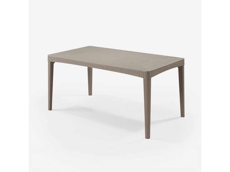 Table de jardin effet rotin 160x90 girona - beige - Conforama A
