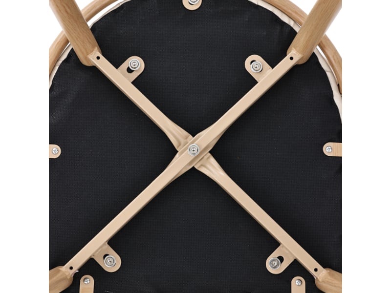  Lot de 6 chaises de salle à manger, chaise de cuisine, dossier en rotin, chaise de salon, pu, couleur bois  - Conforama R