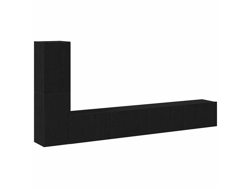  Ensemble meuble tv - banc tv - meuble de rangement 3 pcs chêne noir bois d'ingénierie  - Conforama A