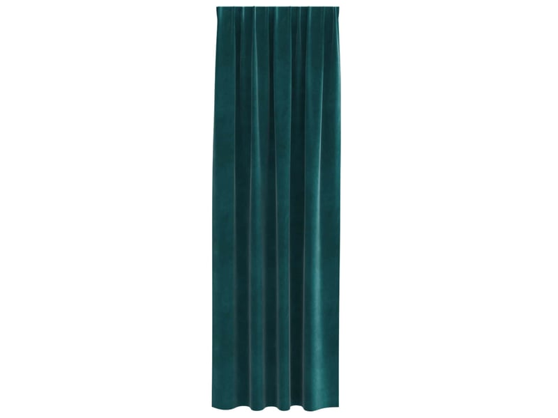 Lot de 2 rideaux, rideaux de fenêtre vert foncé 140 x 260 cm velours cf44131 - Conforama D