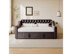 Lit gigogne 90x190 cm <strong>MAISENTIEL</strong>  <strong></strong> coloris gris