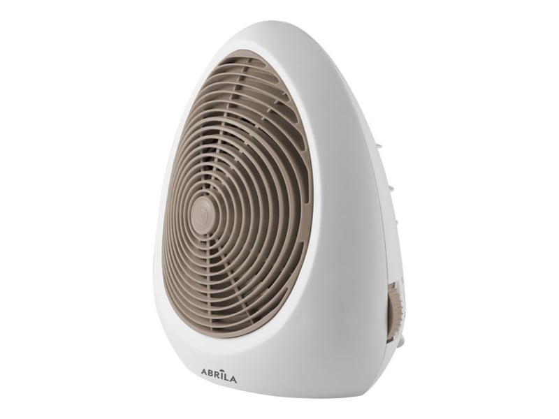  Chauffage soufflant ABRILA Perugia 2000 W blanc et beige, 2 puissances, 3 fonctions, thermostat réglable et sécurité anti-basculement 228222015 - Conforama A