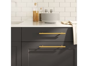 Tireurs d'armoire, 10 unités, dorés, acier inoxydable