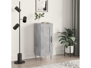 Buffet cuisine, meuble de rangement, bahut gris béton 34,5x34x90 cm bois d'ingénierie shl21101