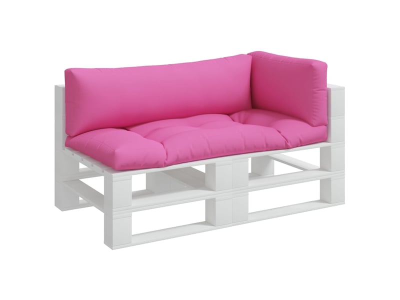  Lot de 3 coussins de palette, coussins de canapé rose tissu oxford cf59700  - Conforama C