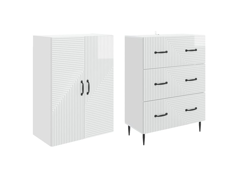  Ensemble de meubles 2 pcs, rangement de salon 66 x 34,5 x 90 cm bois d'ingénierie shl4103  - Conforama D