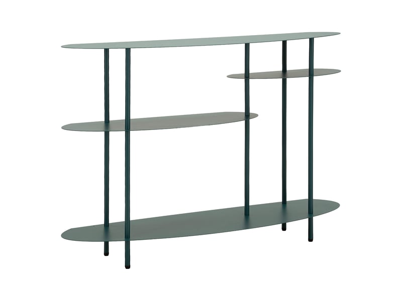  Console gamisi, 4 étagères, 10x42x132h cm vert canard Gamisi - Conforama E