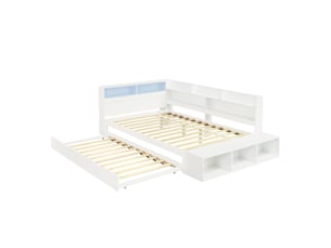 Lit gigogne 120x200 cm    coloris blanc