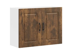 Meuble de rangement, armoire murale de cuisine kalmar chêne fumé bois d'ingénierie shl6440