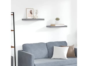 Étagère flottante, étagère murale gris 50x23,5x3,8 cm mdf cf42303