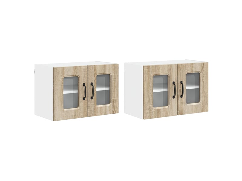 Meuble mural de cuisine | armoire de cuisine 2 pcs chêne sonoma shl3201 - Conforama A